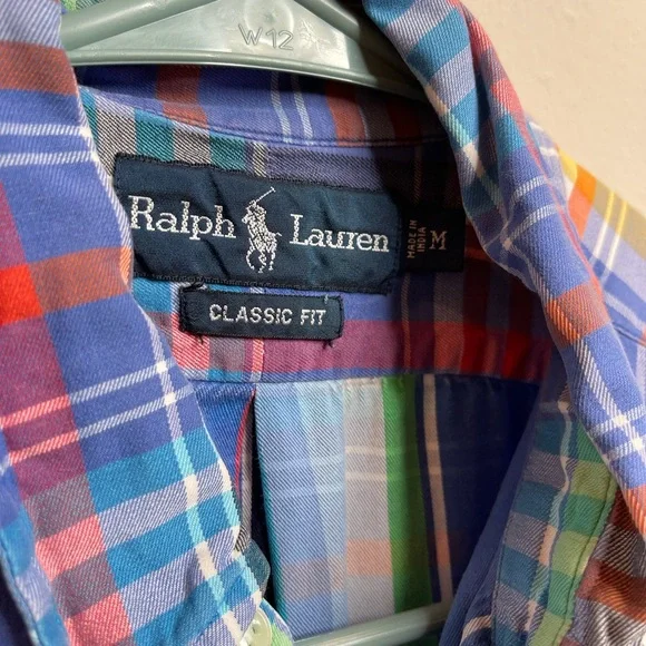 Ralph Lauren Plaid Multicolor Button Down Size M - Picture 3 of 5